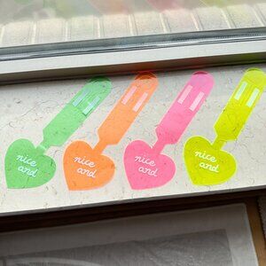 4pcs Colorful Heart Luggage Tags Travel Accessories